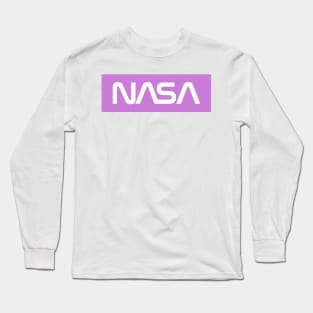 NASA Box Logo - Purple 2 Long Sleeve T-Shirt